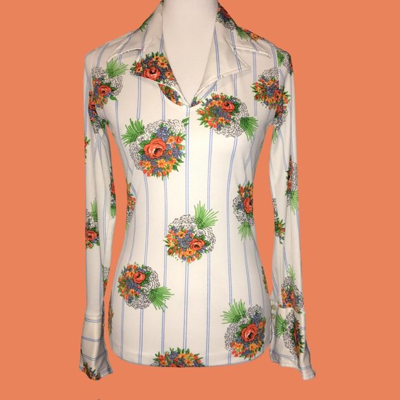 Elite Vintage Floral Top - Size 12 - Picture 1 of 5